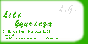 lili gyuricza business card